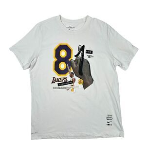 Kobe Bryant Los Angeles Lakers Nike Iconic Moments Dri Fit T-Shirt Size L White